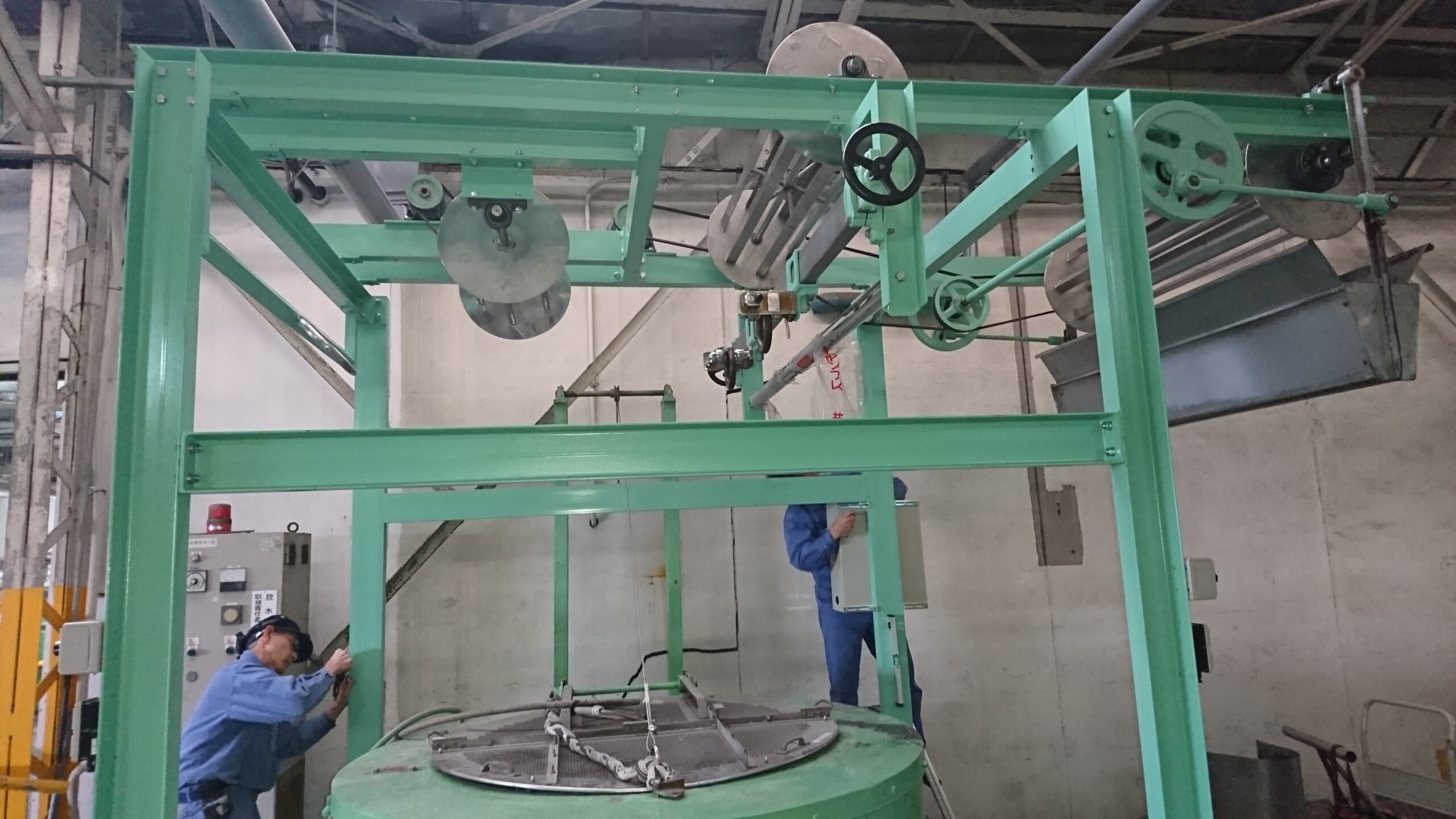 振り落とし装置　現地設置